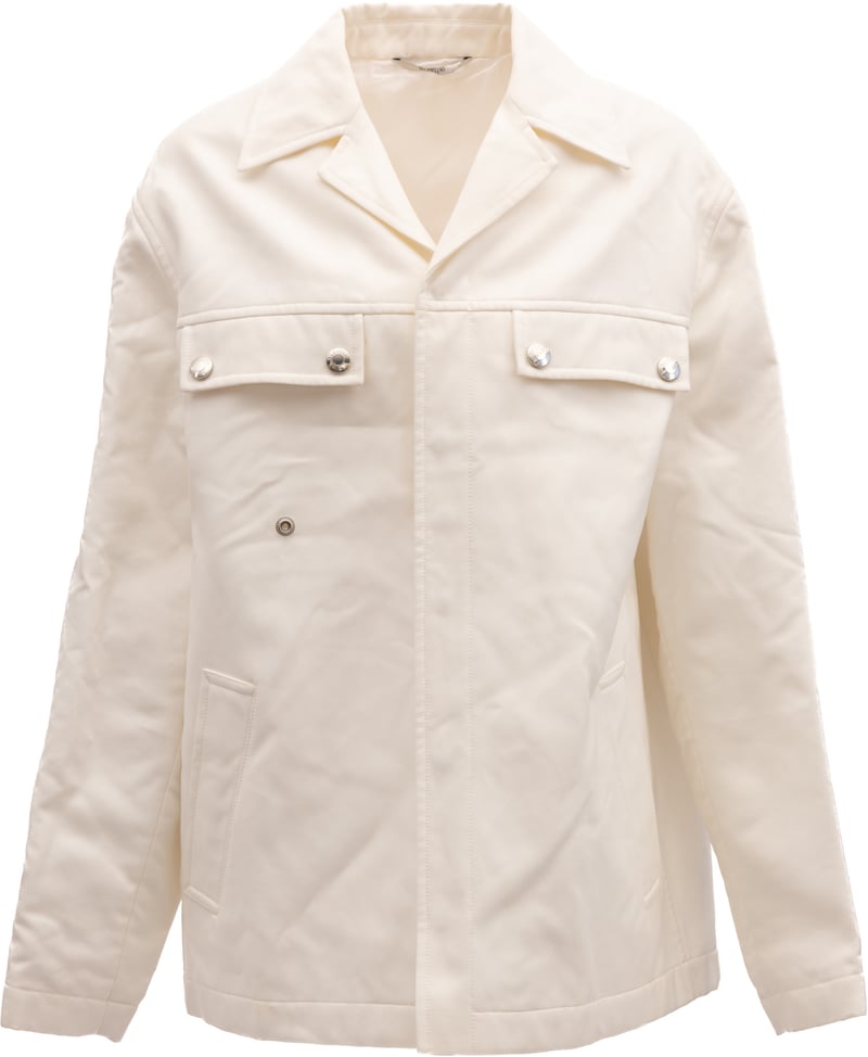 Valentino Garavani Ivory Oversized Shirt Jacket