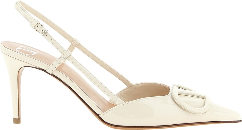 Valentino Garavani White Calfskin High Heel Pumps