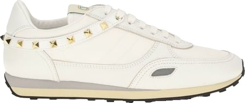 Valentino Garavani White Calf Leather Bos Taurus Athletic Sneakers