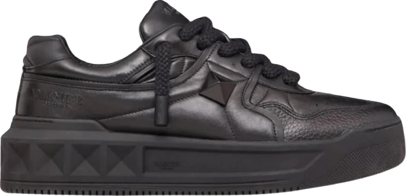 Valentino Garavani One Stud XL Men's Leather Sneakers Black