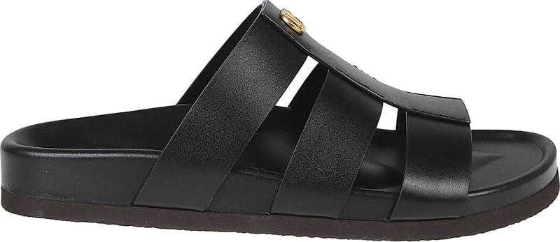 Studshield Strappy Leather Slide Sandals