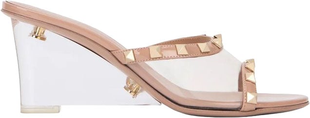 Valentino Garavani Beige Leather Mules