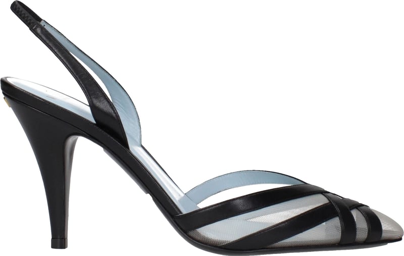 Valentino Garavani Black Leather High Heel Pumps