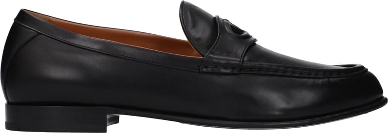 Valentino Garavani Black Leather Slip-On Loafers