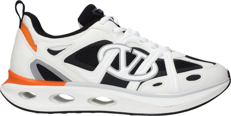 Valentino Garavani White Fabric Athletic Sneakers
