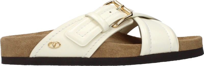 Valentino Garavani Beige Leather Slippers