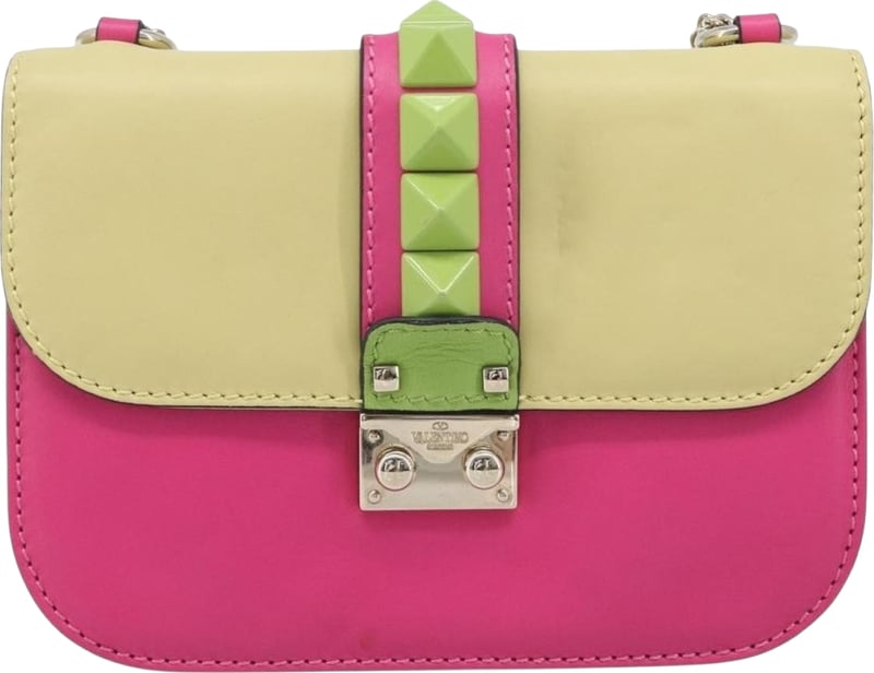 Valentino Garavani Glam Lock Covered Studs Leather Small