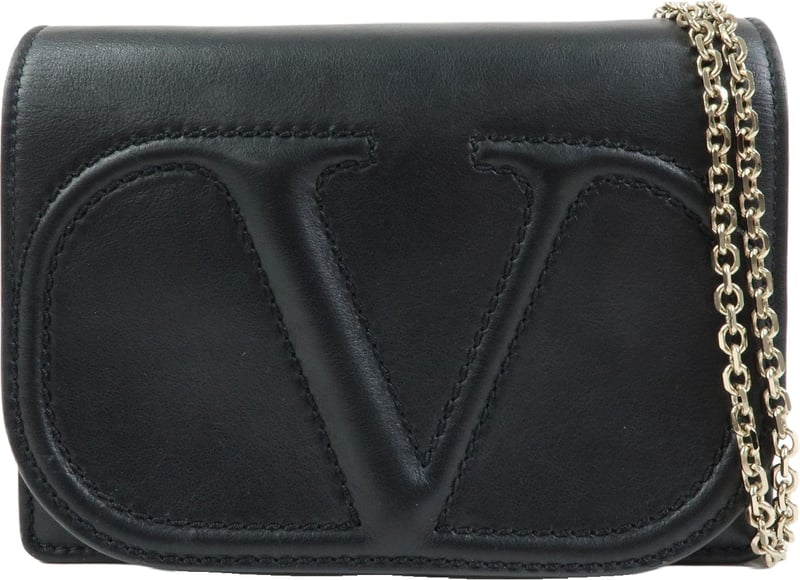 Valentino Garavani VLogo Full Flap Chain Leather
