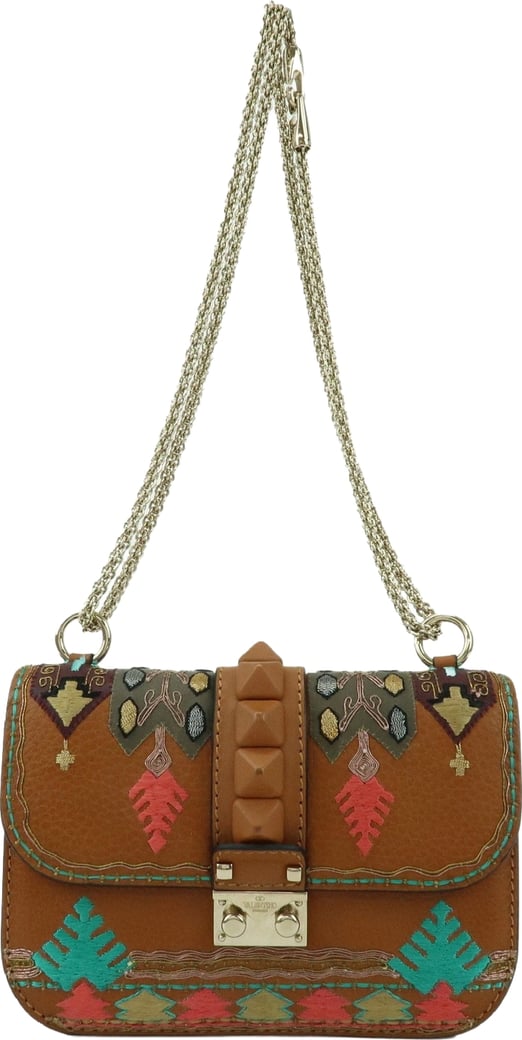 Valentino Garavani Glam Lock Leather Small