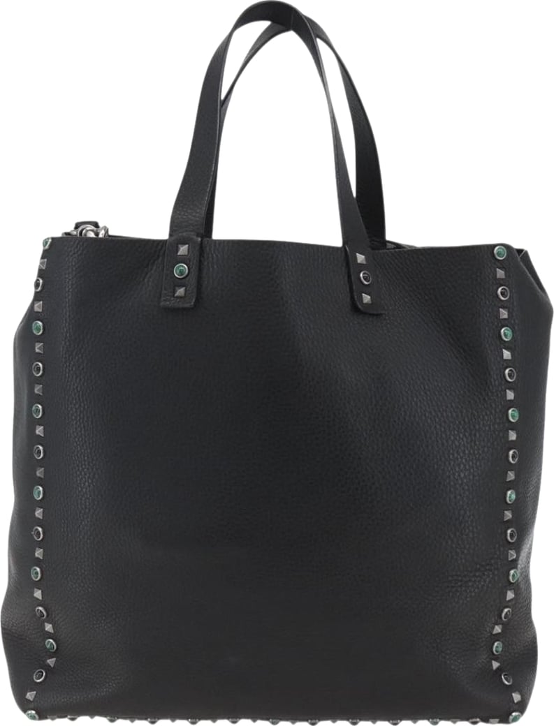 Valentino Garavani Rolling Rockstud Convertible Leather with Cabochons North South