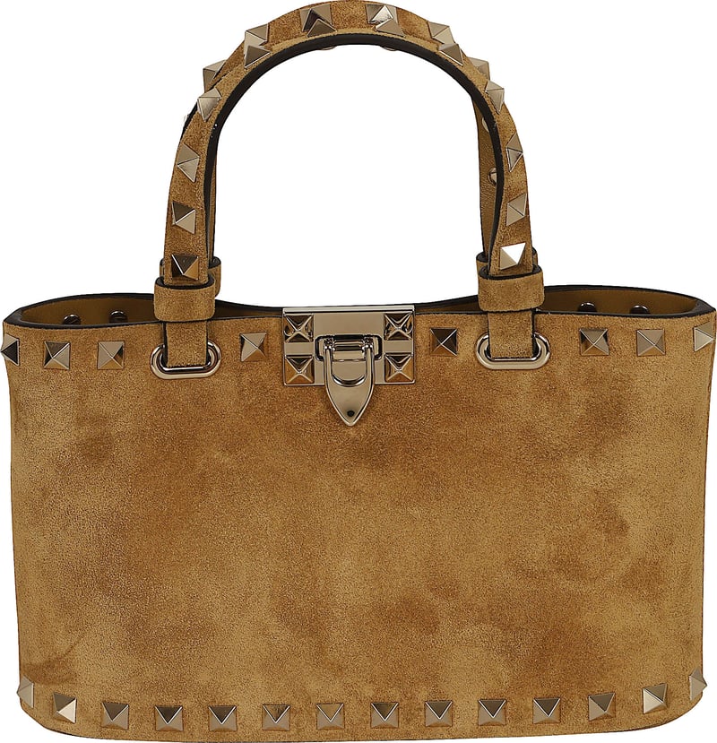 VALENTINO GARAVANI MINI BAG | ROCKSTUD | SUEDE S./PLATINUM STUDS