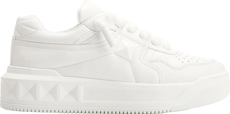 Valentino Garavani One Stud XL Men's Leather Sneakers White