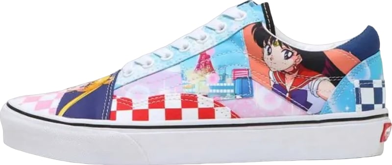 Vans Old Skool Patchwork Pretty Guardian Sailor Moon 'Multicolor Pink Blue'