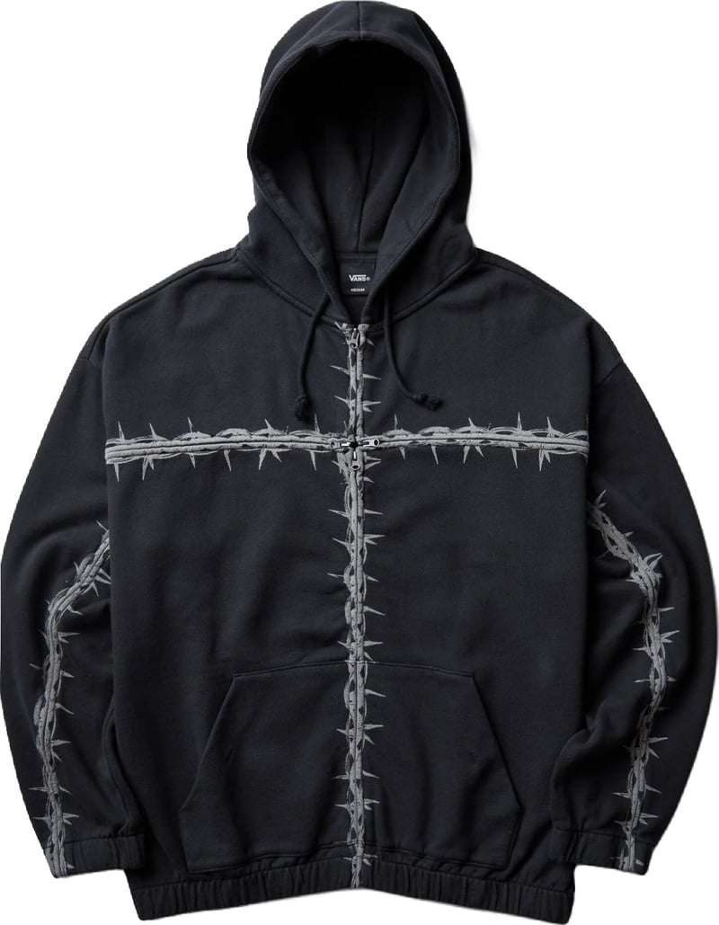 Felpa Con Cappuccio Zip Act of Disagreement By Slam Jam Nera