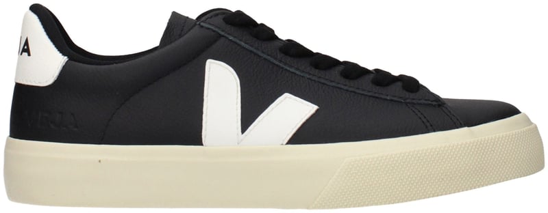 Veja Black Leather Low Top Sneakers
