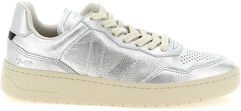 Veja Silver Genuine Leather Low Top Sneakers
