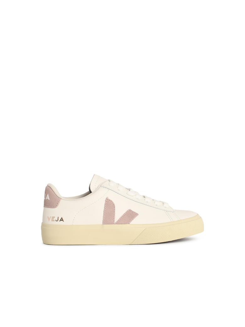 'Campo' White Leather Sneakers