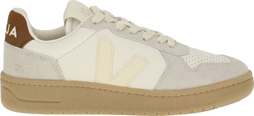 Veja Beige Calf Leather Bos Taurus Low Top Sneakers