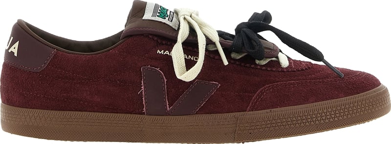 Veja Bordeaux Calfskin Low Top Sneakers