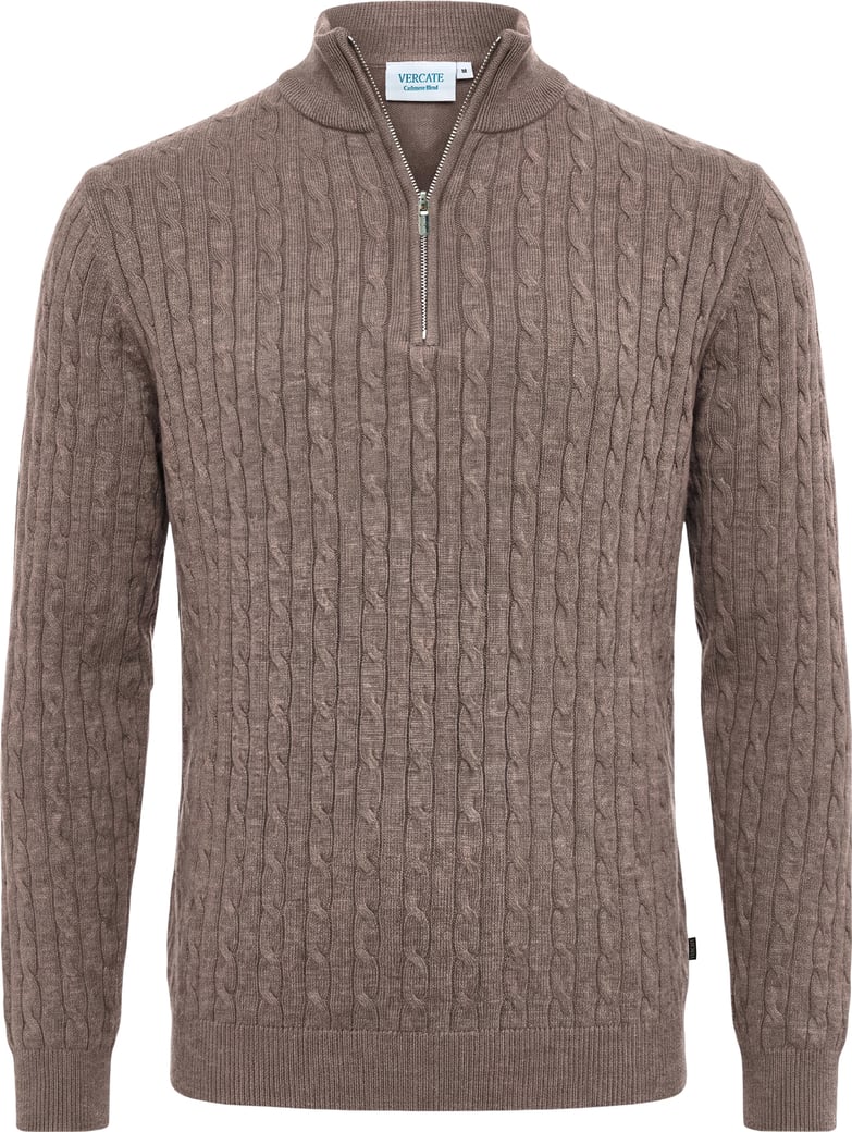 Half Zip - Cashmere Blend - Taupe