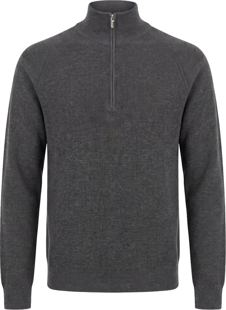 Half Zip - Cashmere Blend - Donkergrijs