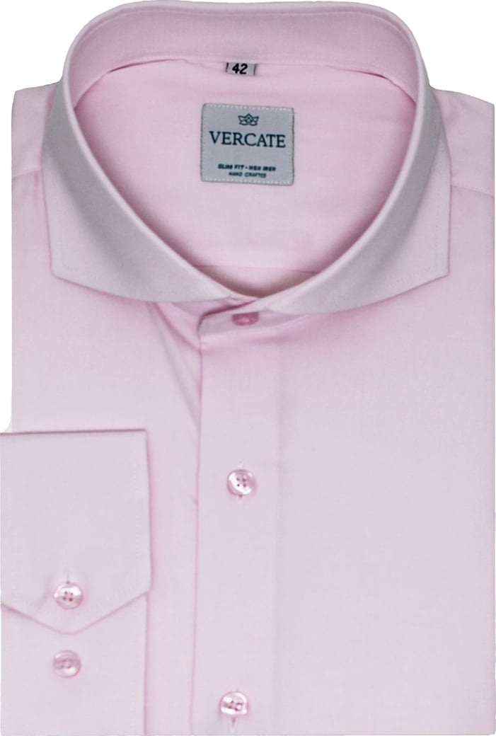 Strijkvrij Overhemd - Roze Poplin