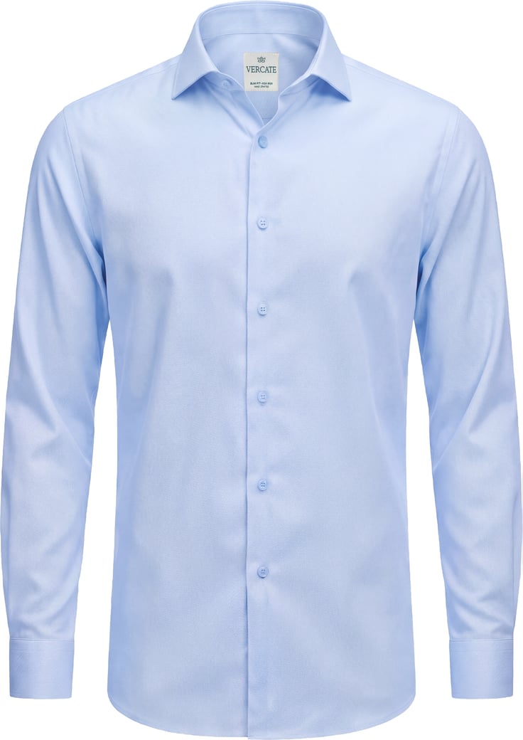 Strijkvrij Overhemd - Twill - Lichtblauw
