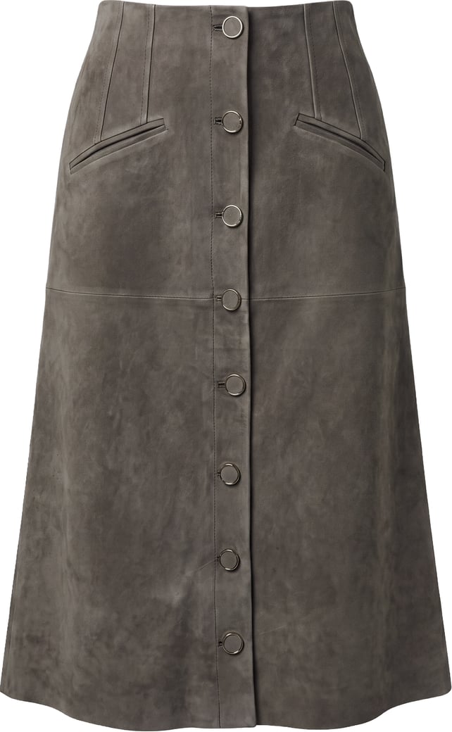 Lambskin dress with buttons
