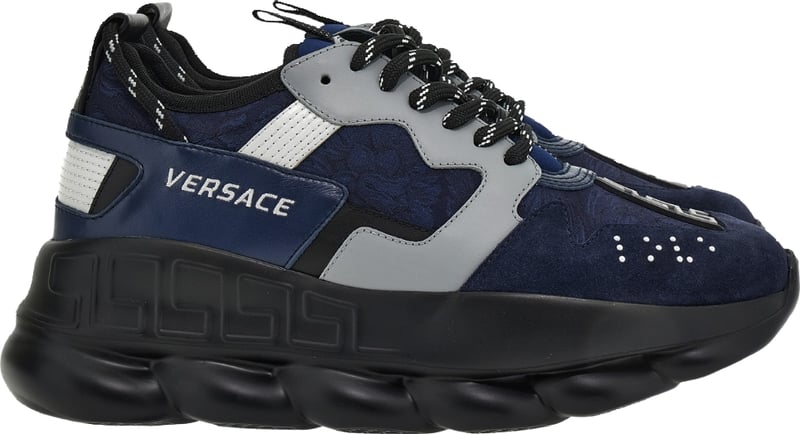 Versace Chain Reaction V2 Men's Sneakers Navy Grey Black