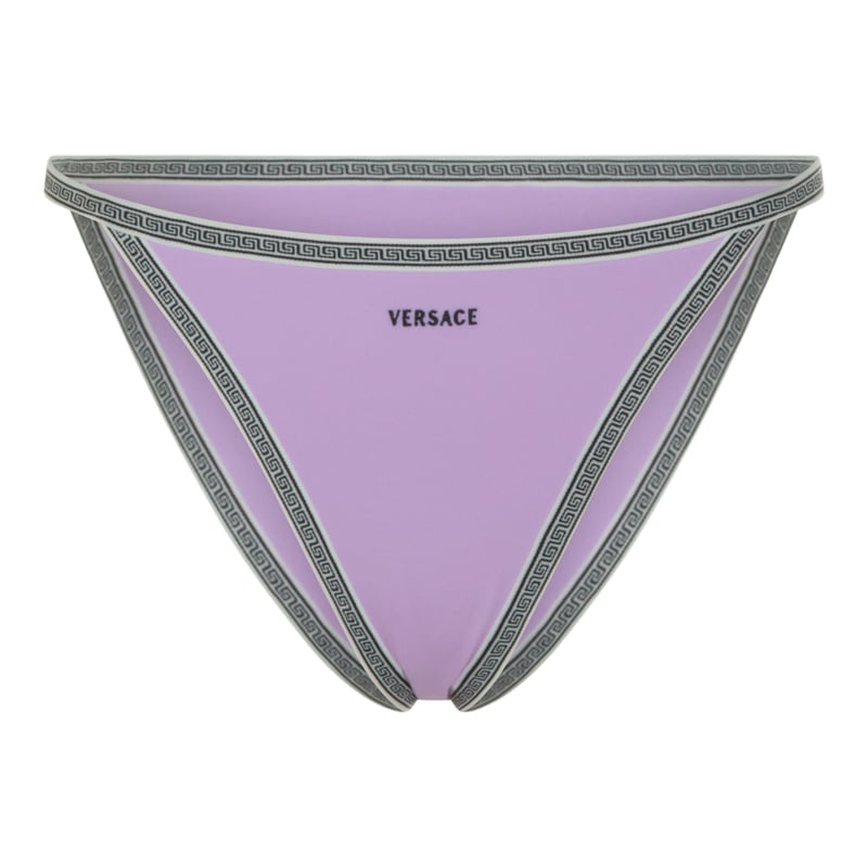 Pink Synthetic Minimalist Bikini Bottom