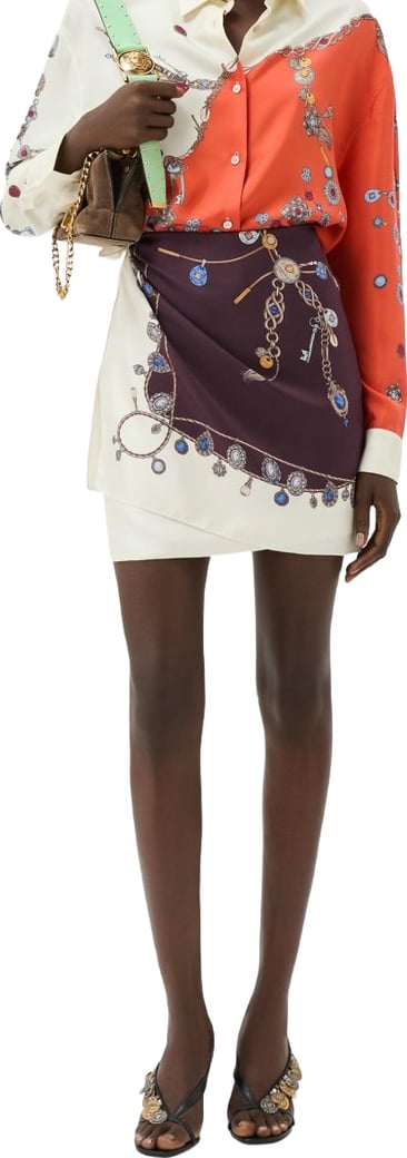 Skirts Burgundy/White