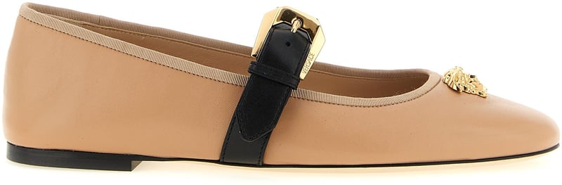 Versace Multicolor Lamb Leather Ballet Flats