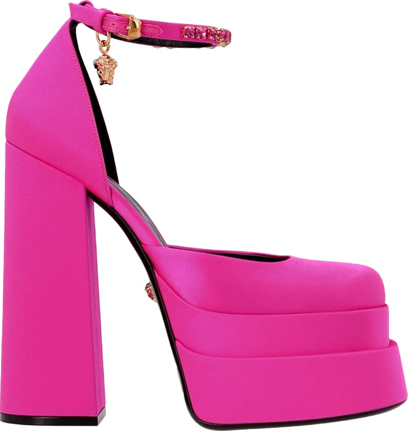 Versace Fuchsia Viscose Platform Pumps
