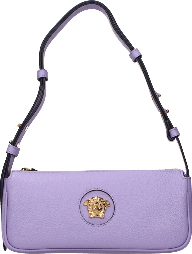 Versace Purple Leather Shoulder Bag