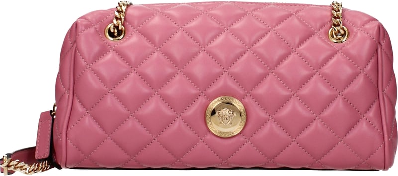 Versace Pink Leather Shoulder Bag