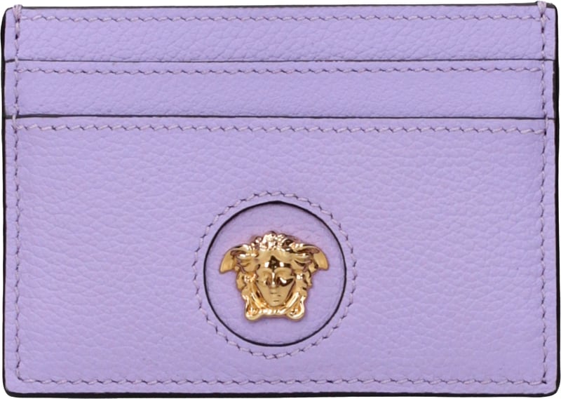 Versace Purple Leather Cardholder