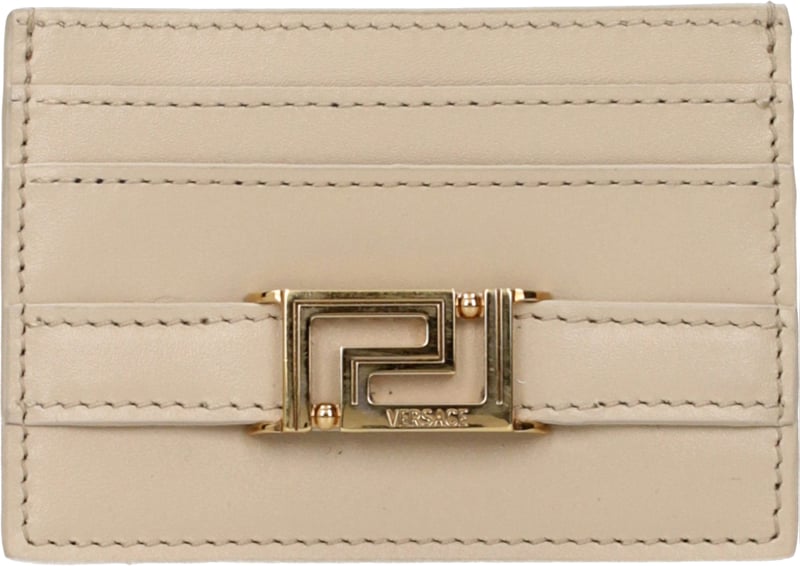Versace Beige Leather Cardholder