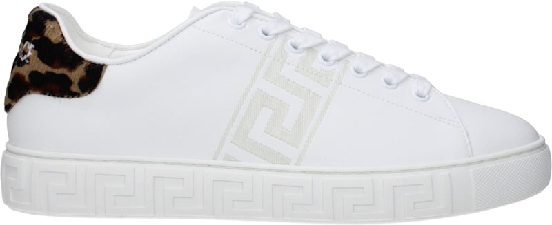 Versace White Leather Low Top Sneakers