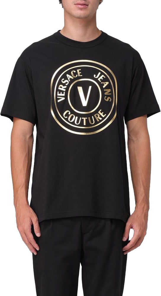 Versace Jeans Black Cotton T-Shirt