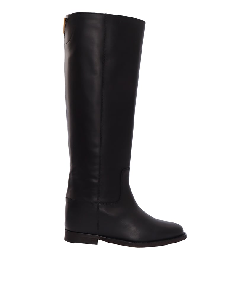 St V Media Leather Boots