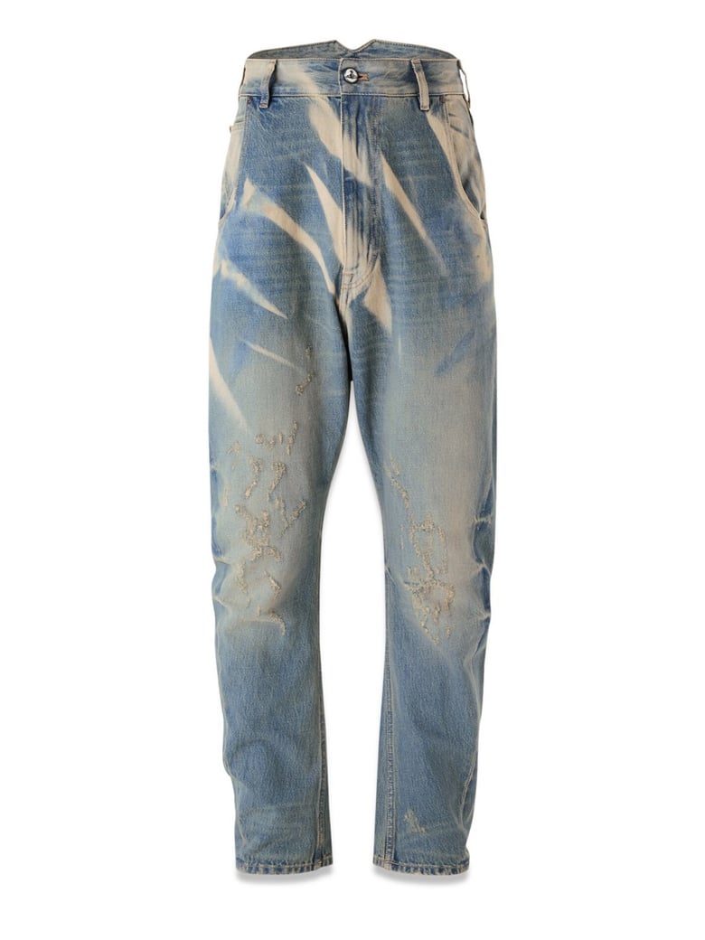 Buckle Back High-Waisted Jeans