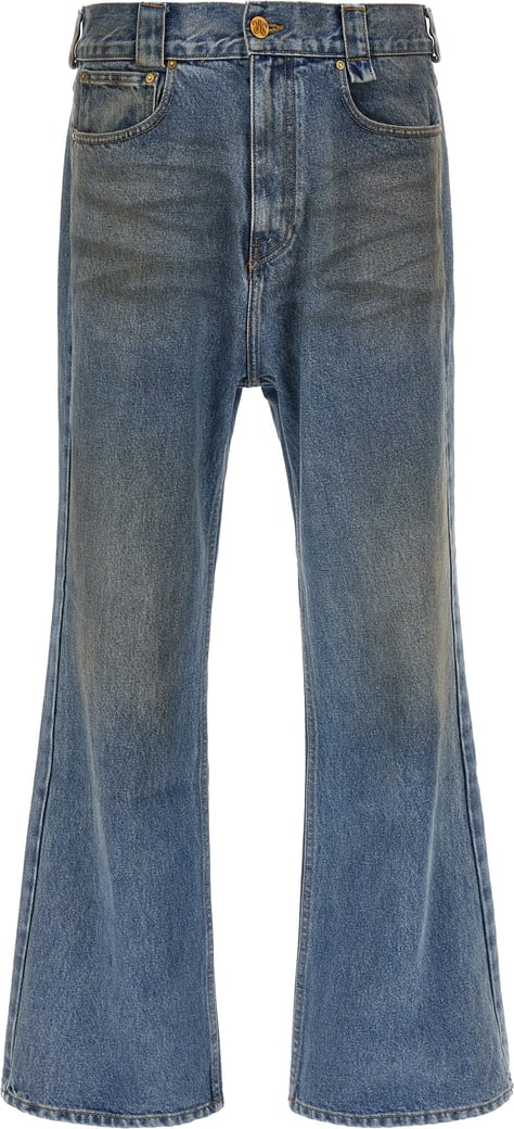 Medium Blue Wash Straight-Leg Jeans
