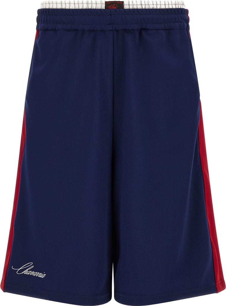 WILLY CHAVARRIA Blue Polyester Bermuda Shorts