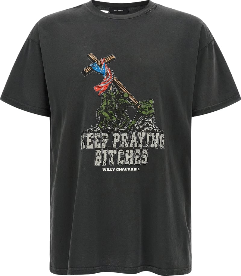 WILLY CHAVARRIA Black Cotton T-Shirt