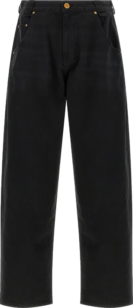 WILLY CHAVARRIA Black Cotton Relaxed Fit Jeans