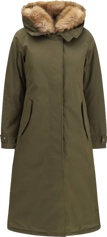 Brown Best Cotton Faux Fur Duck Down Parka
