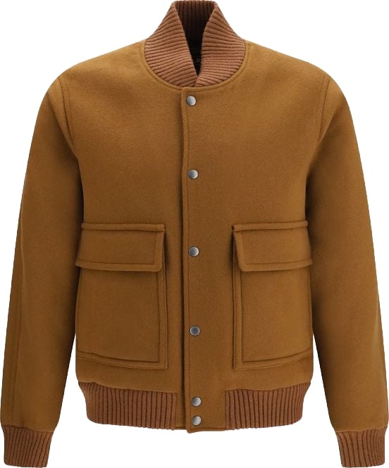 Woolrich Brown Wool Oves Aries Bomber