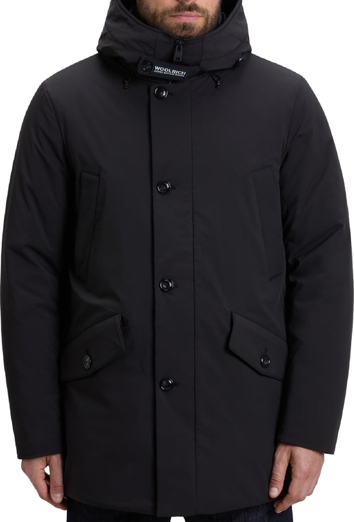 Heren Stretch parka Zwart