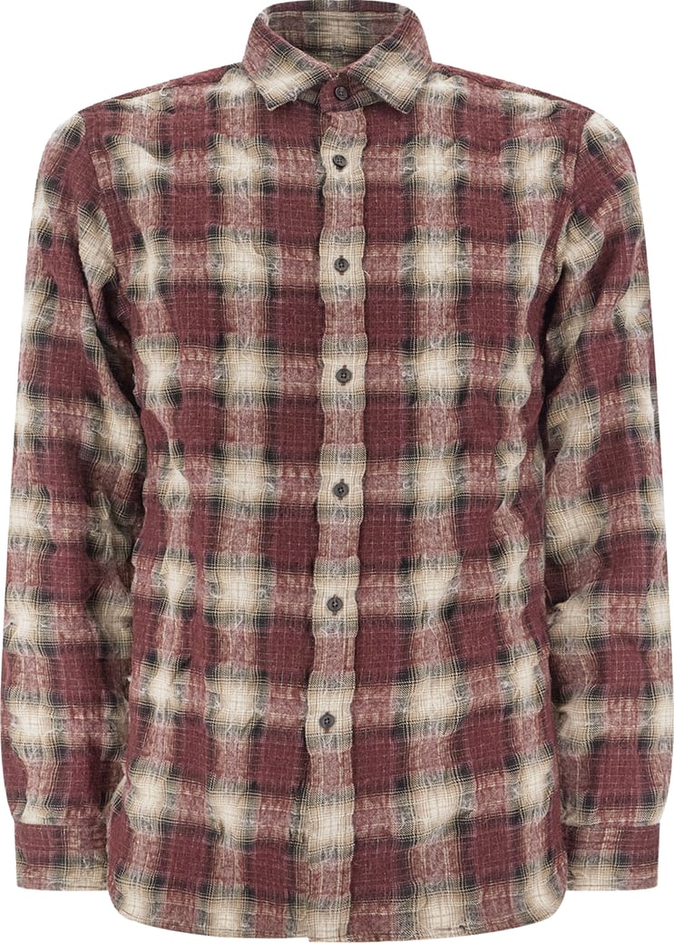 Xacus Printed cotton and wool shirt