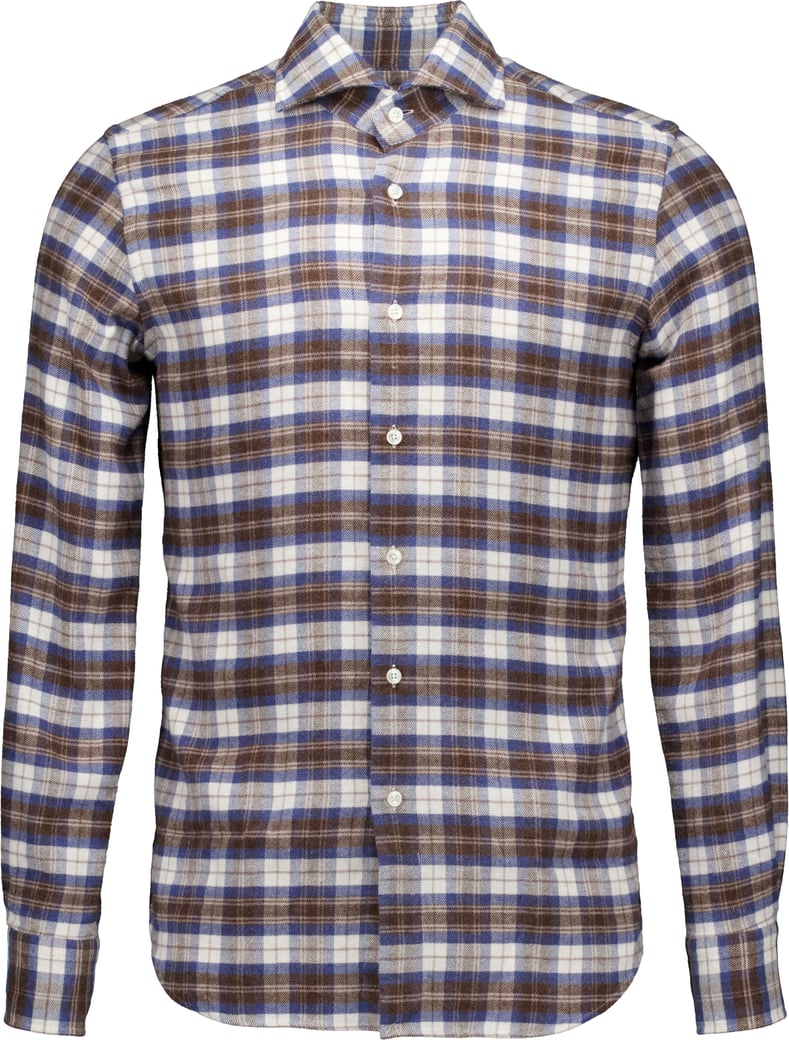 Xacus Washed Shirt Lange Mouw Overhemden Bruin 721ml/31330